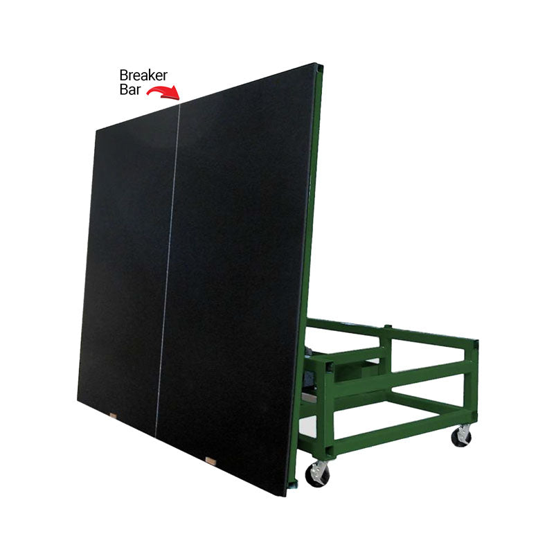 FHC 9' X 12' Counterbalance Tilt-Top Carpeted Glass Cutting Table With Breaker Bar