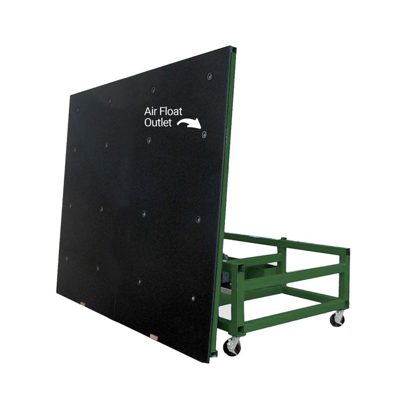 FHC 9' X 12' Counterbalance Tilt-Top Carpeted Glass Cutting Table With 16 Outlet Air Float