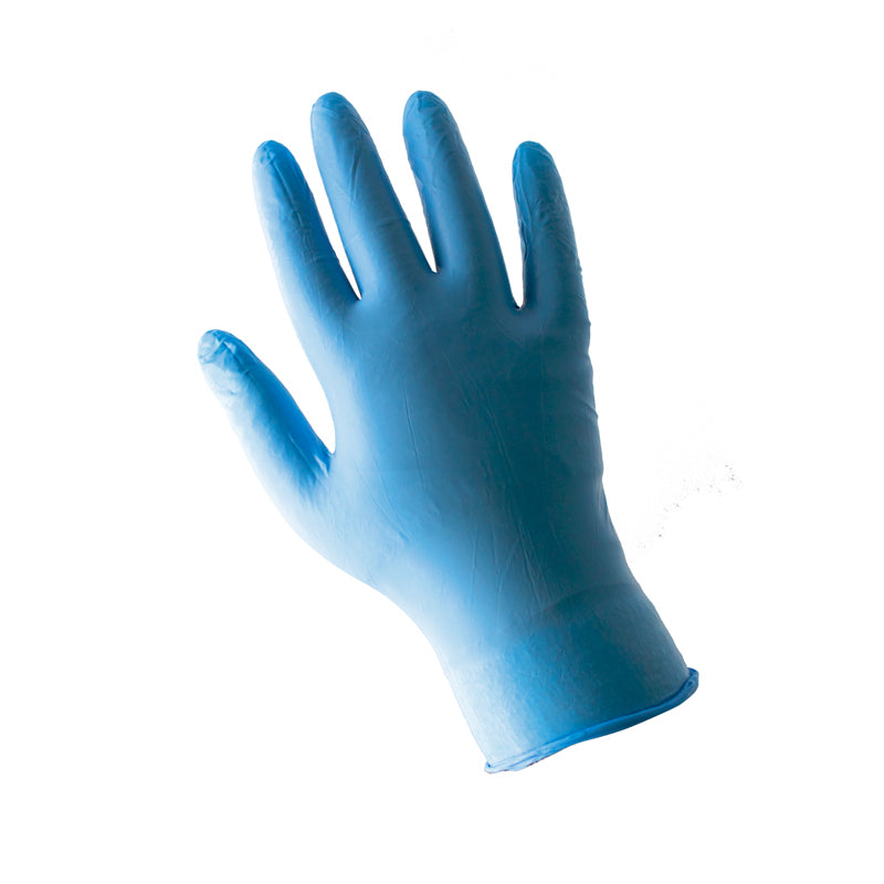 FHC Disposable Blue Nitrile Gloves - Powder Free