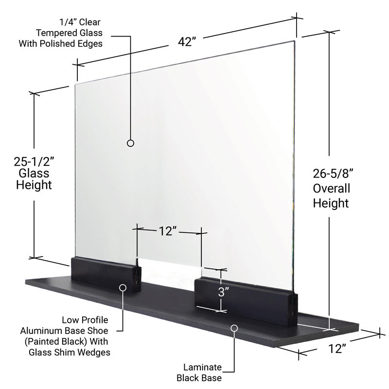 FHC Corona Guard Screen Kit With Pass Thru - 42" Wide X 26-5/8" Tall - 1/4" Glass