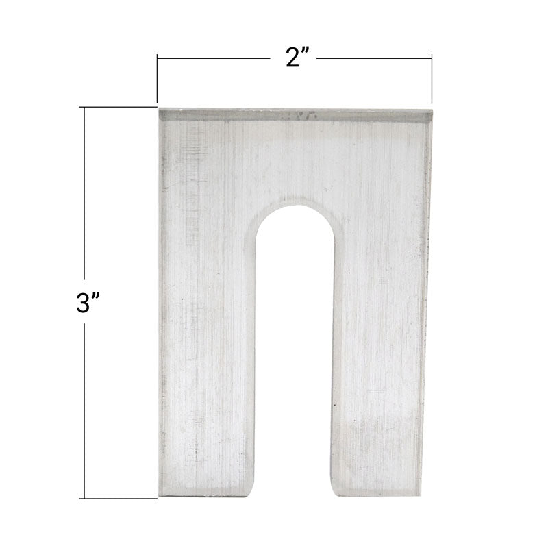 FHC 3" Wide Aluminum Horseshoe Shims - 100 Pack