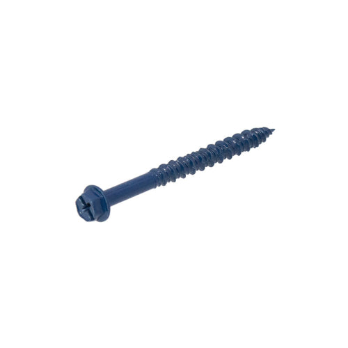FHC Slotted Blue Hex Washer Head Concrete Screws - 100/Pk