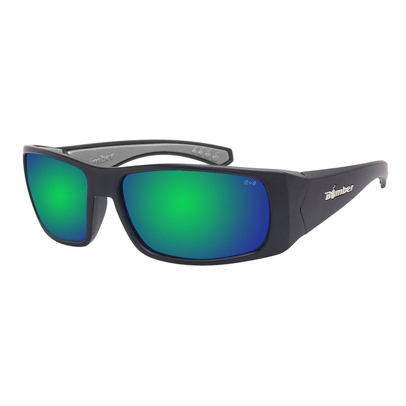 FHC Bomber Safety Eyewear - Pipe Series - Green Mirror