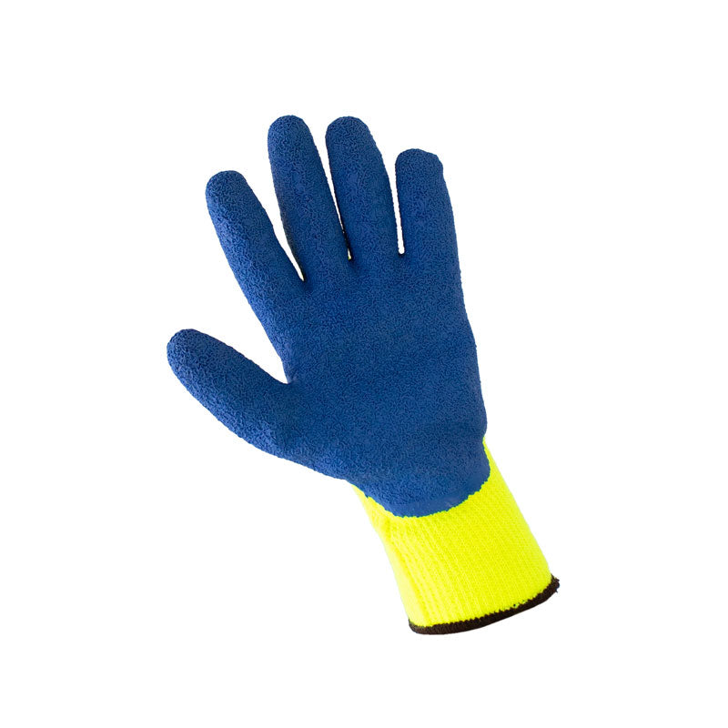FHC A3 Cut Resistant Hi-Vis Glove Blue Latex Wrinkle Palm