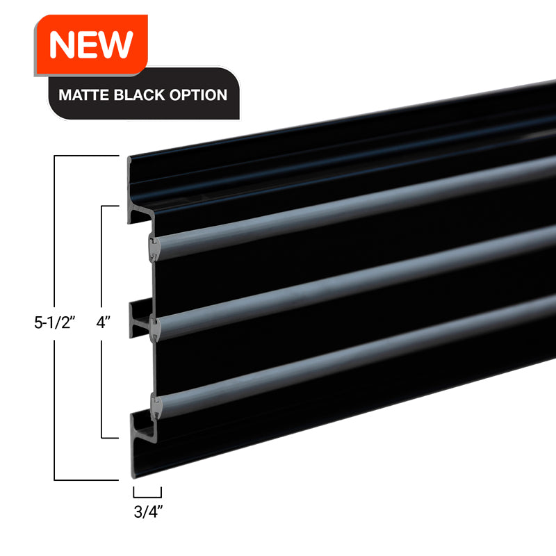 FHC Truck Slats For Racks Aluminum 144" Long With Vinyl Included - Matte Black