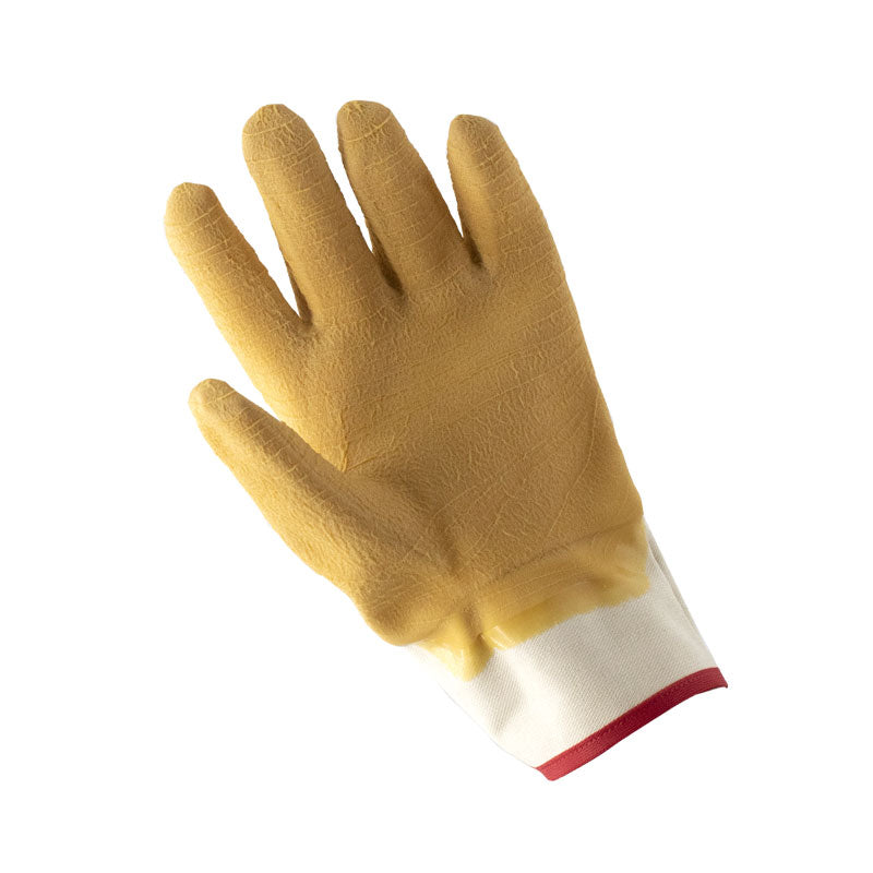 FHC Gauntlet Cuff Nonslip Wrinkle Natural Rubber Gloves