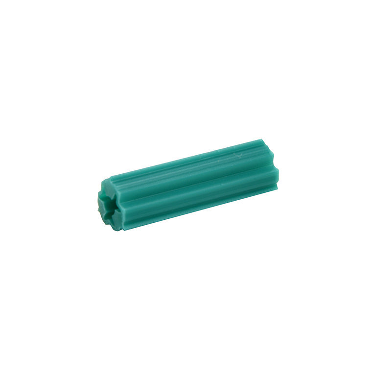 CRL 1/4" Hole, 1" Length 10-12 Screw Expanding Plastic Green Screw Anchors