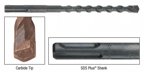 CRL 3/8" x 6" Thundertwist™ SDS Plus® Plus Uni-Shank Drill