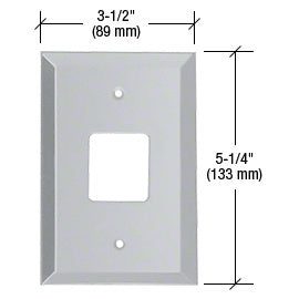 CRL Telephone 1-1/4" Square Hole Glass Mirror Plate