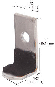 CRL Nickel Plated 1" Long Felt-Lined Metal 'L' Clips