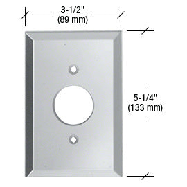 CRL Single Plug 1-3/8" Hole Glass Mirror Plate
