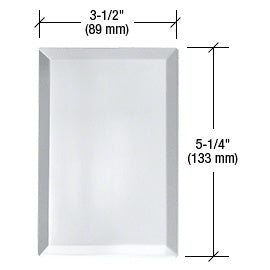 CRL Single Blank without Screw Holes Glass Mirror Plate