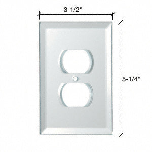 CRL Duplex Plug Back Painted Glass Cover Plate