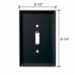 CRL Toggle Switch Back Painted Glass Cover Plate
