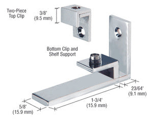 CRL Combined Shelf Support and Mirror Clip