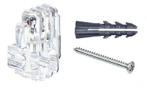 CRL 1/8" Clear Mirror Clip, Screw and Anchor Set