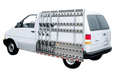 CRL 72" x 72" Aluminum Glass Rack for Mini Vans *DISCONTINUED*