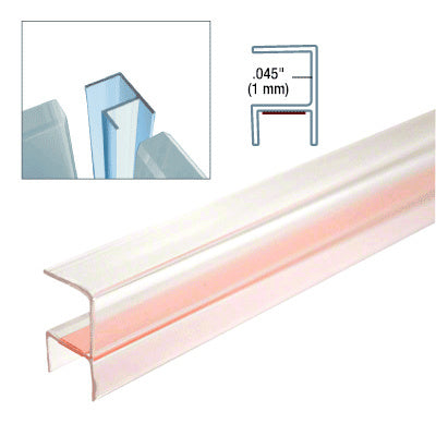 CRL Clear Copolymer Strip for 90º Glass-to-Glass Joints - 1/2" (12mm) Tempered Glass *DISCONTINUED*