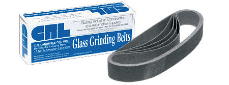 CRL 1-1/8" x 21" 320X Grit Glass Grinding Belt for Portable Sanders - 10/Bx