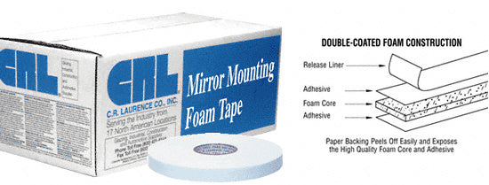 CRL 1/8" x 1/2" All-Purpose Foam Mounting Tape