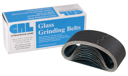 CRL 3" x 18" 80X Grit Glass Grinding Belt for Portable Sanders - 10/Bx