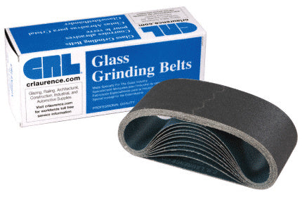 CRL 3" x 21" 50X Grit Glass Grinding Belts for Portable Sanders - 10/Bx