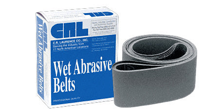 CRL 4" x 118" 120X Grit Wet Abrasive Belts for Upright Belt Sanders - 5/Bx