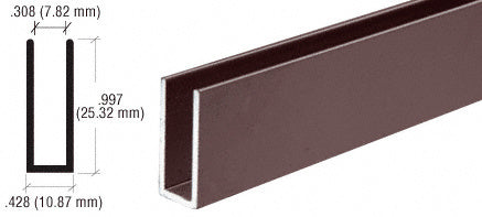 CRL 1/4" Single Channel with 1" High Wall