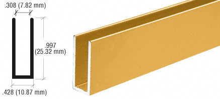 CRL 1/4" Single Channel with 1" High Wall