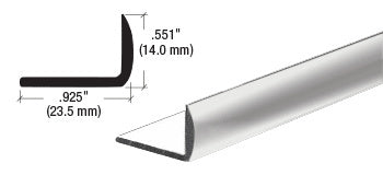 CRL 1/2" Aluminum Rounded Face Angle Extrusion