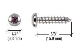 CRL Mounting Screw for Hinges and Magnetic Glass Door Latches