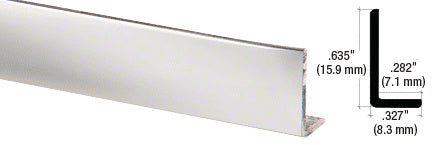 CRL Aluminum 5/8" Face L-Bar Extrusion