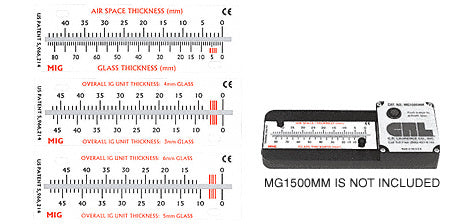 CRL Fractional and Metric Scale Set for MG1500 Glass Thickness Laser