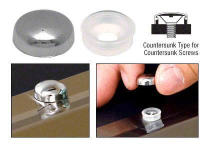 CRL Countersunk Small Snap Cap Screw Covers