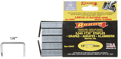 CRL 1/4" (6.4 mm) T30™ Staples *DISCONTINUED*