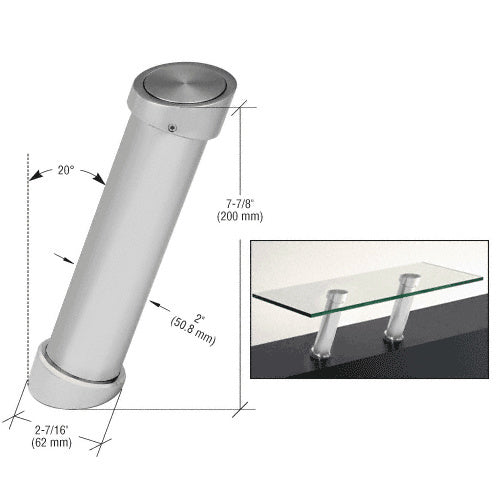 CRL 7-7/8" UV Bonded Angled Countertop Support