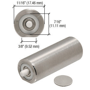 CRL Brushed Stainless Round UV Push Button Magnetic Latch