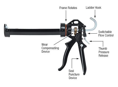 CRL Cox 18:1 Ratio Extra Thrust Strap Frame Caulking Gun