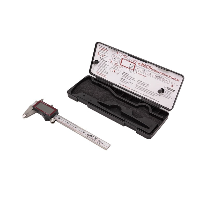 FHC AccuMASTER™ Digital Caliper Fractional 1/64" And Metric Stainless Steel