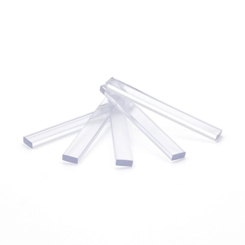 FHC 1/8" X 1/4" X 2"Clear Plastic Setting Block - Pack Of 100