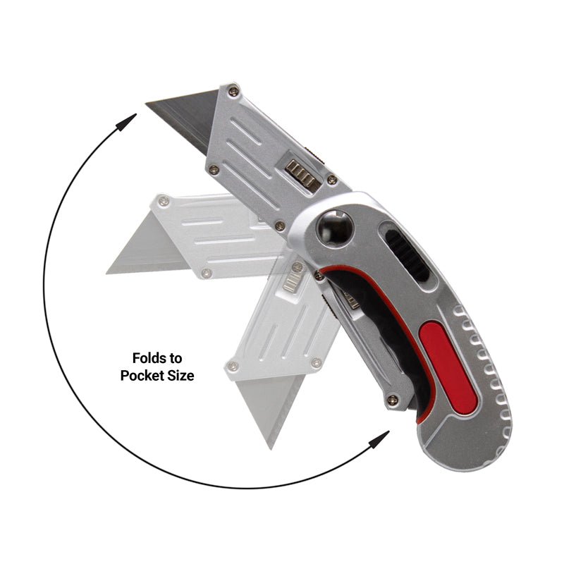 FHC Folding Quick Change Blade Utility Knife (Includes 6 Blades)