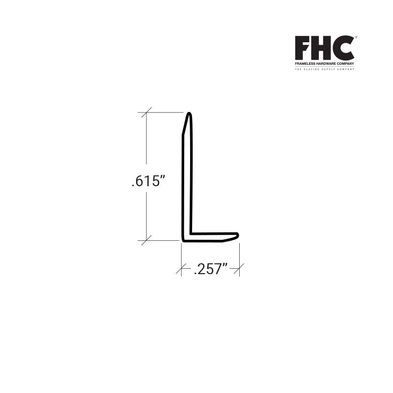 FHC 1/4" Aluminum L-Angle Extrusion 95" Length