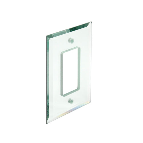 FHC Clear Single Decorator/Rocker Glass Mirror Plate
