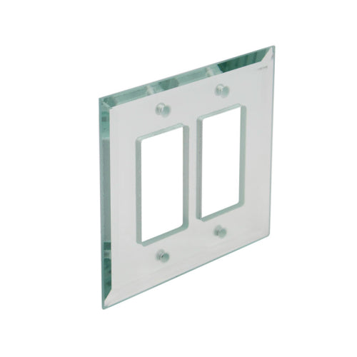 FHC Clear Double Decorator/Rocker Glass Mirror Plate