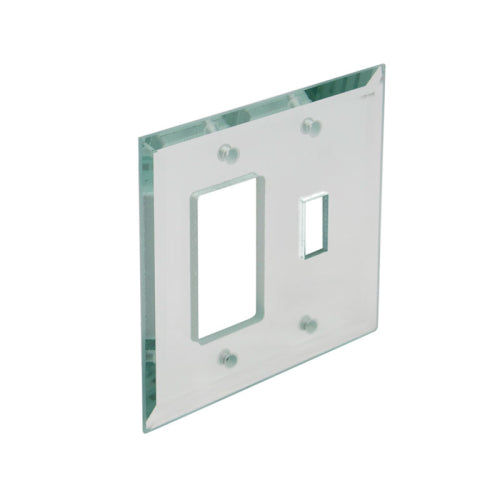 FHC Clear Decorator/Rocker & Toggle Glass Mirror Plate
