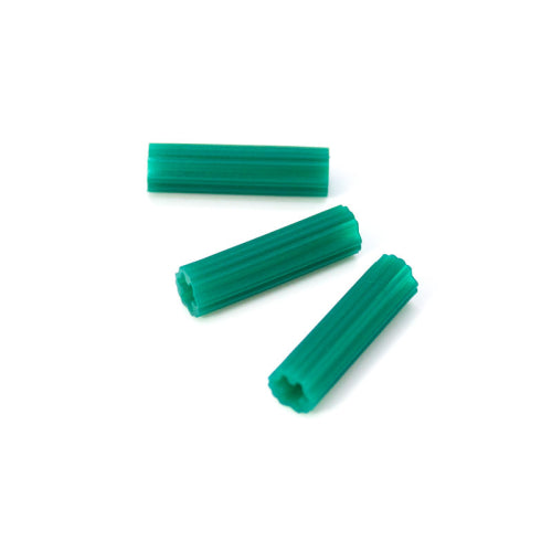 FHC Plastic Expansion Anchors 1/4" X 1" - 100/PK Green