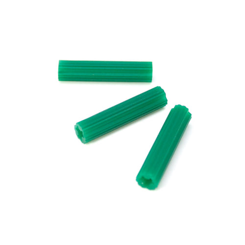 FHC Plastic Expansion Anchors 1/4" X 1-1/4" - 100/PK Green