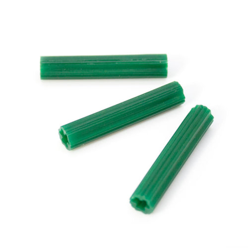 FHC Plastic Expansion Anchors 1/4" X 1-1/2" - 100/PK Green
