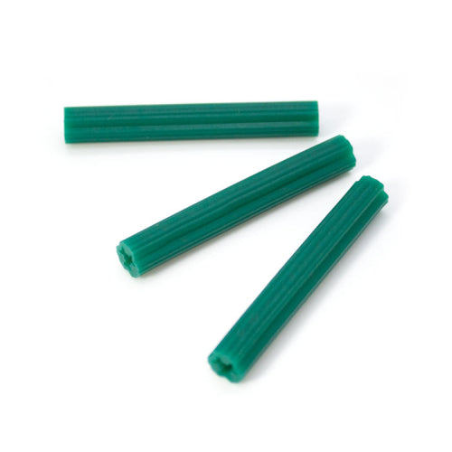 FHC Plastic Expansion Anchors 1/4" X 2" - 100/PK Green