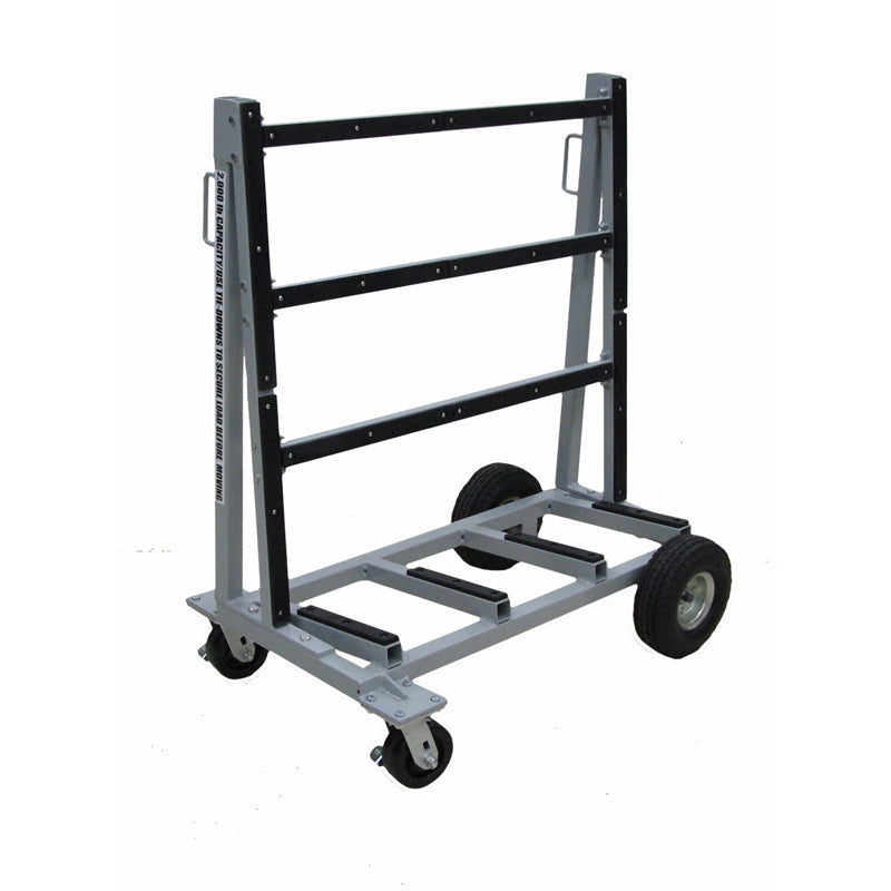FHC Single Sided Shop Glass Cart - 2000Lbs Capacity